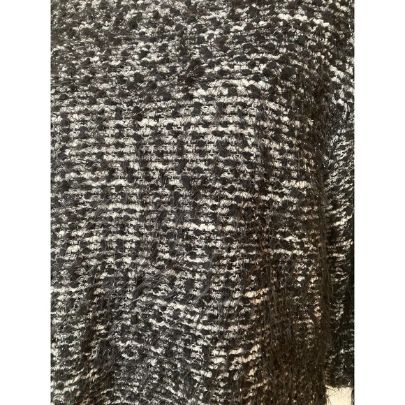 Vince Camuto Pullover Sweater Black Metallic Fringe Sz Medium M - Picture 3 of 7